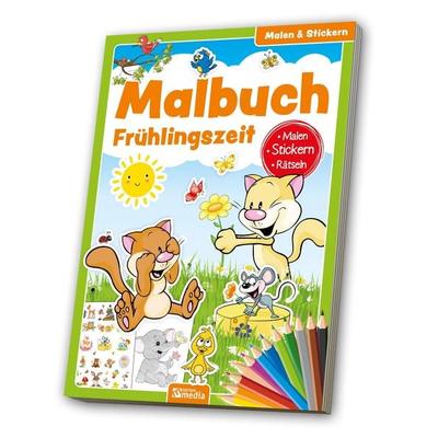 Malbuch Frühlingszeit, Geheftet von , Media Verlagsgesellschaft