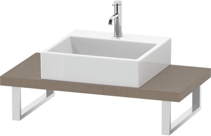 Duravit DuraStyle Konsole DS100C07575 für Aufsatzbecken, 1 Ausschnitt, Stärke 4.5 cm, Leinen