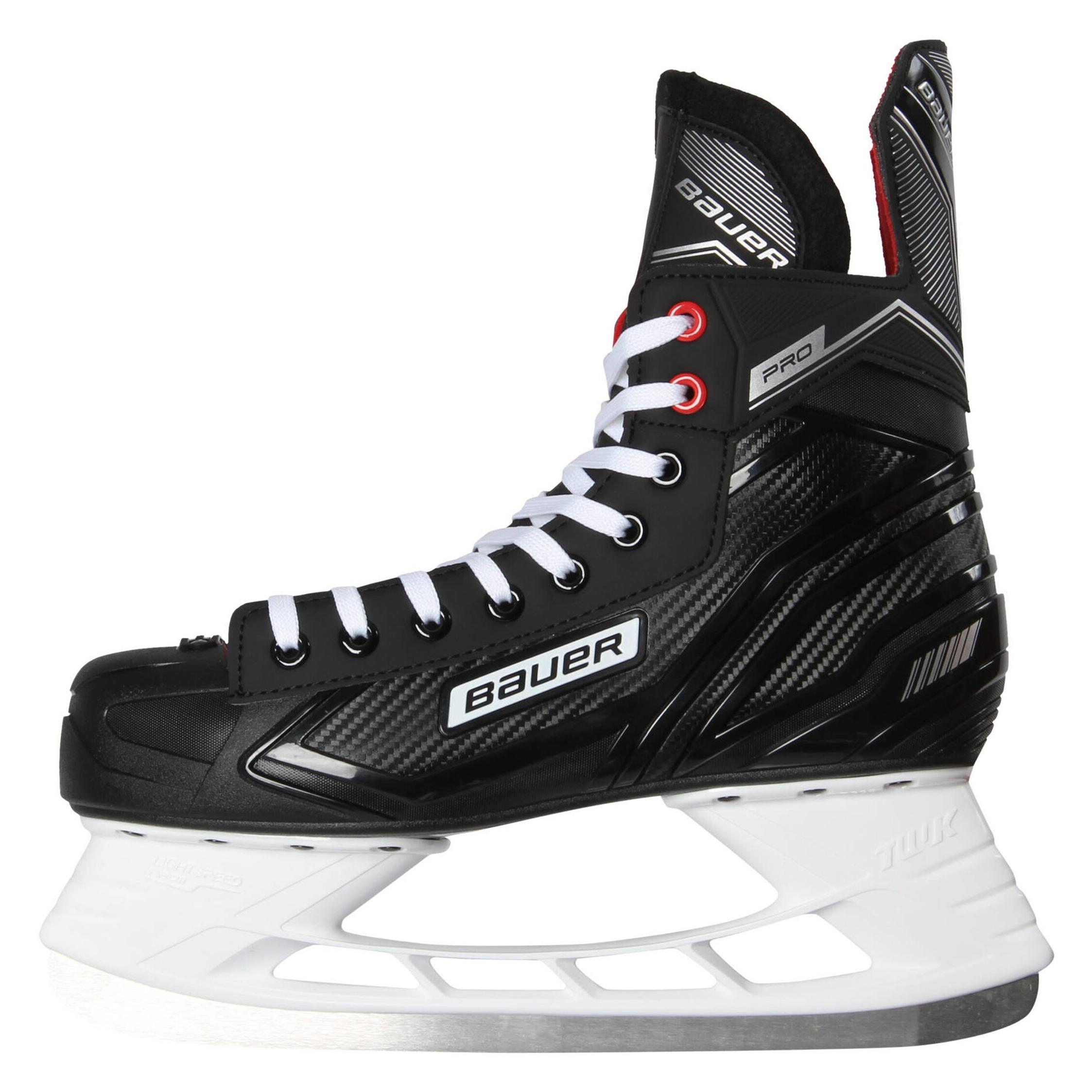 Bauer Pro Skate Senior Schlittschuhe (Grösse: 7.0 = 42.0, 900 schwarz/weiss/rot) (42) (31411109)