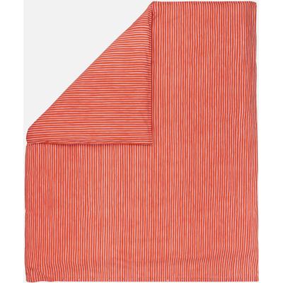 Bettbezug MARIMEKKO "PICCOLO", rot (orange), B:200cm L:200cm, Perkal, Obermaterial: 100% Baumwolle, Bettbezüge, Perkal Bettwäsche ab 130-140cmx200cm, Kissen separat verfügbar