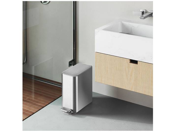 Treteimer Simplehuman Silber Edelstahl D 15.7 cm 5 l - Treteimer