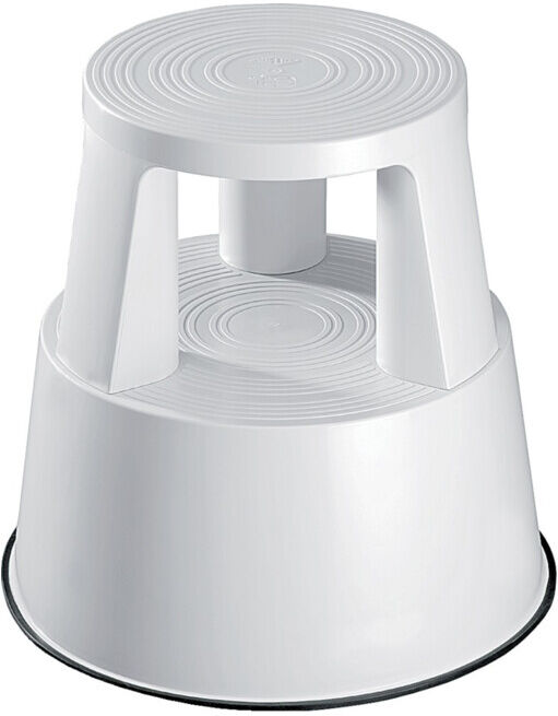 WEDO Tabouret roulant noir mat avec charge max. 425/430 mm H, Ø haut 290 mm, Ø bas 440 mm (212/201)