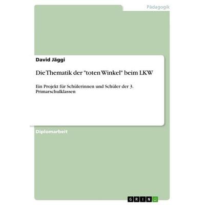 Die Thematik der 'toten Winkel' beim LKW, Taschenbuch von David Jäggi, GRIN, 978-3-656-03602-9