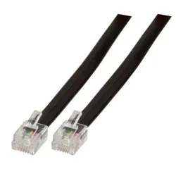 EFB K2404SW.3 Modularkabel schwarz, 2 x RJ12 (6/6) Stecker, 1:1, 3,0 m K2404SW3