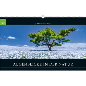 GEO Bildkalender 158701, Augenblicke in der Natur, Jahr 2027, Panorama-Kalender, Landschaft, 58 x 36cm