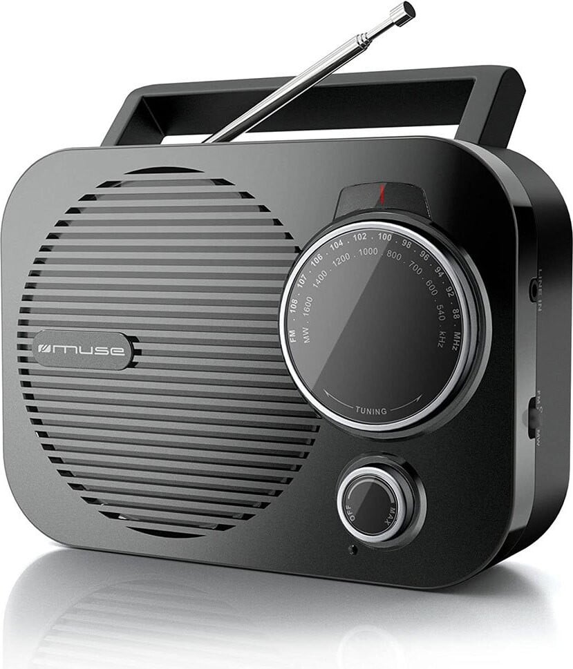 Muse M-050 R Analoge Radio met FM en MW, Zwart