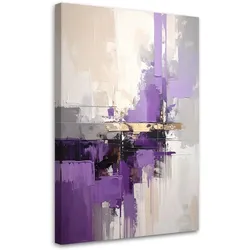 WANDBILD, Violette Abstrakt