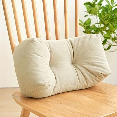 Uplift Essentials Ergonomic Memory Foam Lumbar Support Pillow white