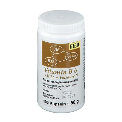 Vitamin B6+B12+Folsäure N Kapseln 100 St