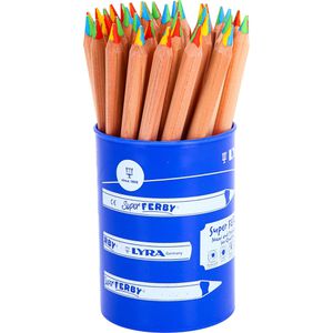 Lyra Buntstifte Super Ferby Natur 4-Color 3715361, mehrfarbige Mine, 36 Stück