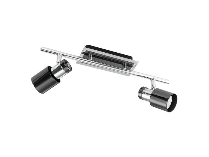 Plafonnier Davida 39 x 7 x 15cm Argenté/Noir 2 Matériau : Métal Type de métal : Acier LED non-remplaçables GU10
