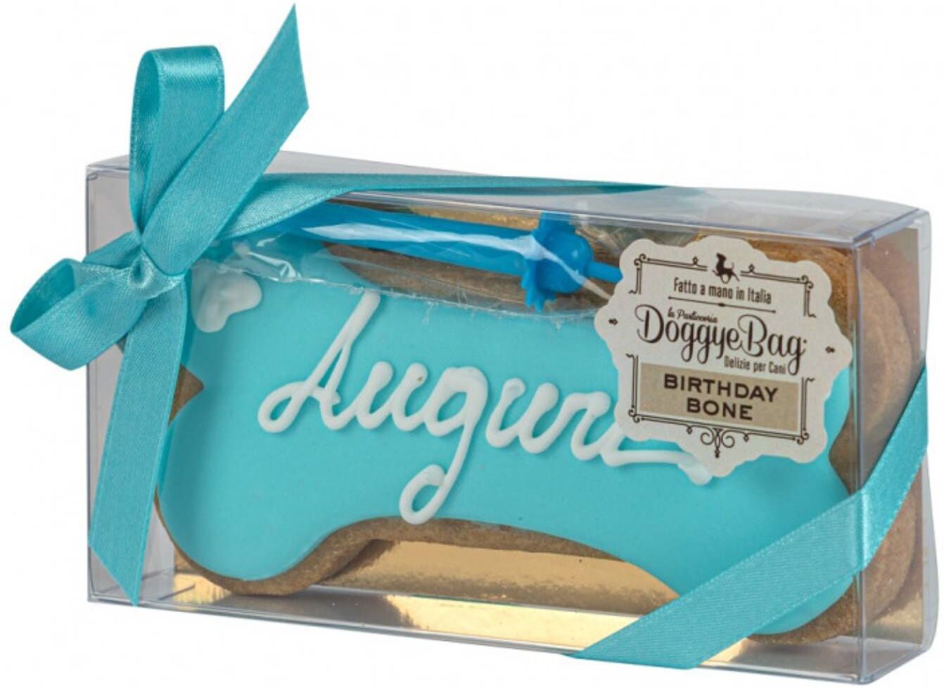 Doggye Bag DoggyeBag Birthday Bone Auguri Azzurro Biscotto Compleanno per Cani