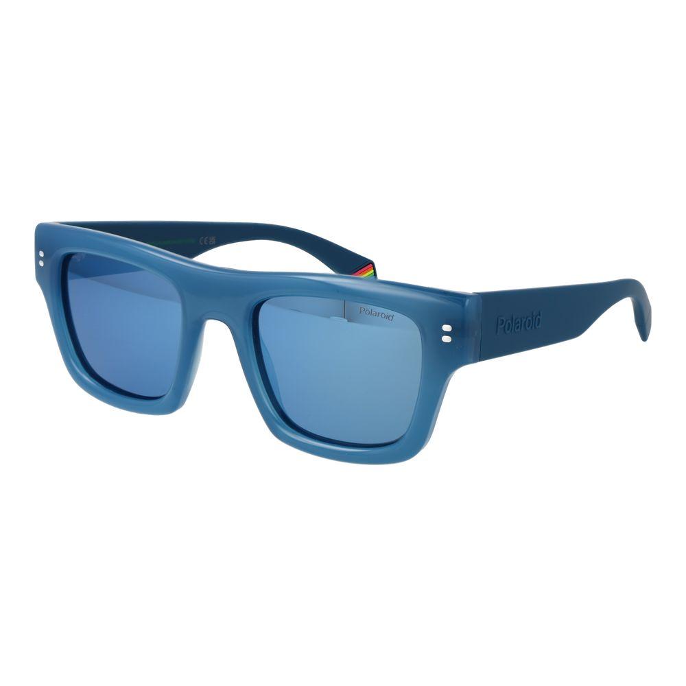 Blaue Plastiksonnenbrille