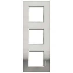 BTicino LNA4802M3ACS LivingLight Abdeckrahmen 3-fach 2+2+2M Stahl geb.