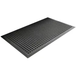 Starre Gummimatte, Anti-Ermüdungsmatte für stehende Arbeit, Gummi, 0,9 x 1,5 m, schwarz