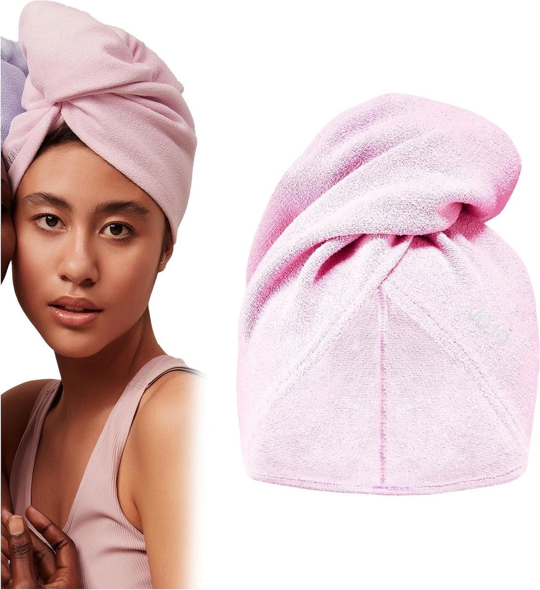 Microvezel Haarhanddoek Haartulband Sneldrogend Roze