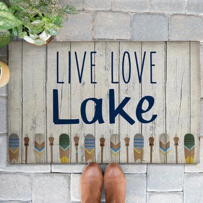 Laural Home Lakeside Living Love Outdoor Door Mat