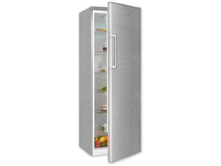 exquisit Vollraumkühlschrank KS350-V-H-040D inoxlook, 171,5 cm hoch, 60 cm breit, 330 L Kühlschrank: flexibel, geräumig & sparsam