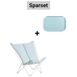Sparset Outdoor Stuhl Sphinx Hedona Céladon / Gestell Kaolin + Tablett