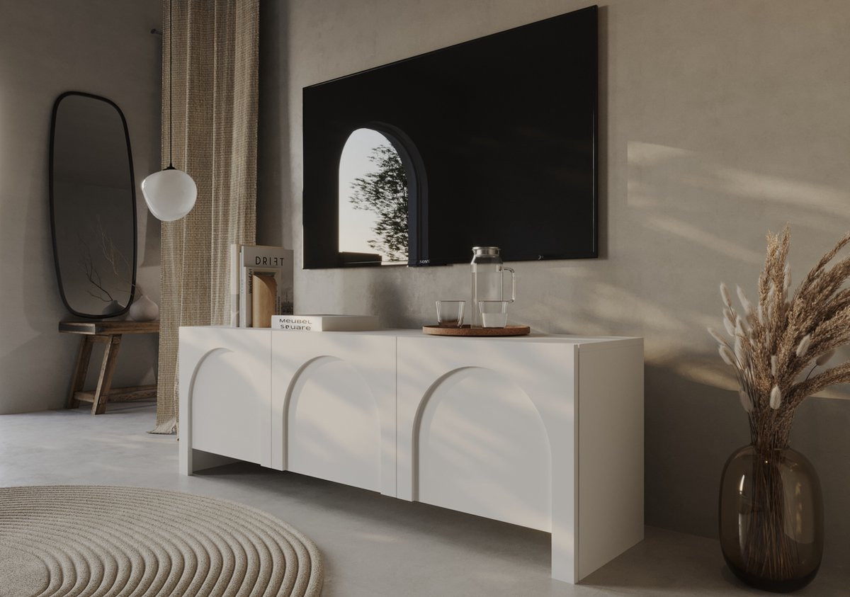 Meubel Square Salamia TV-meubel - Mat Wit - 150 cm