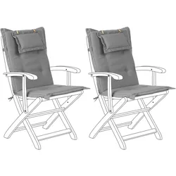 SESSELAUFLAGE 2er Set Taupe Maui