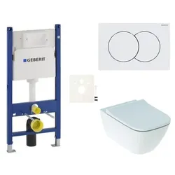 Geberit Smyle Hänge-WC Set für Trockenbau / Vorwandinstallation SIKOGESSMD01