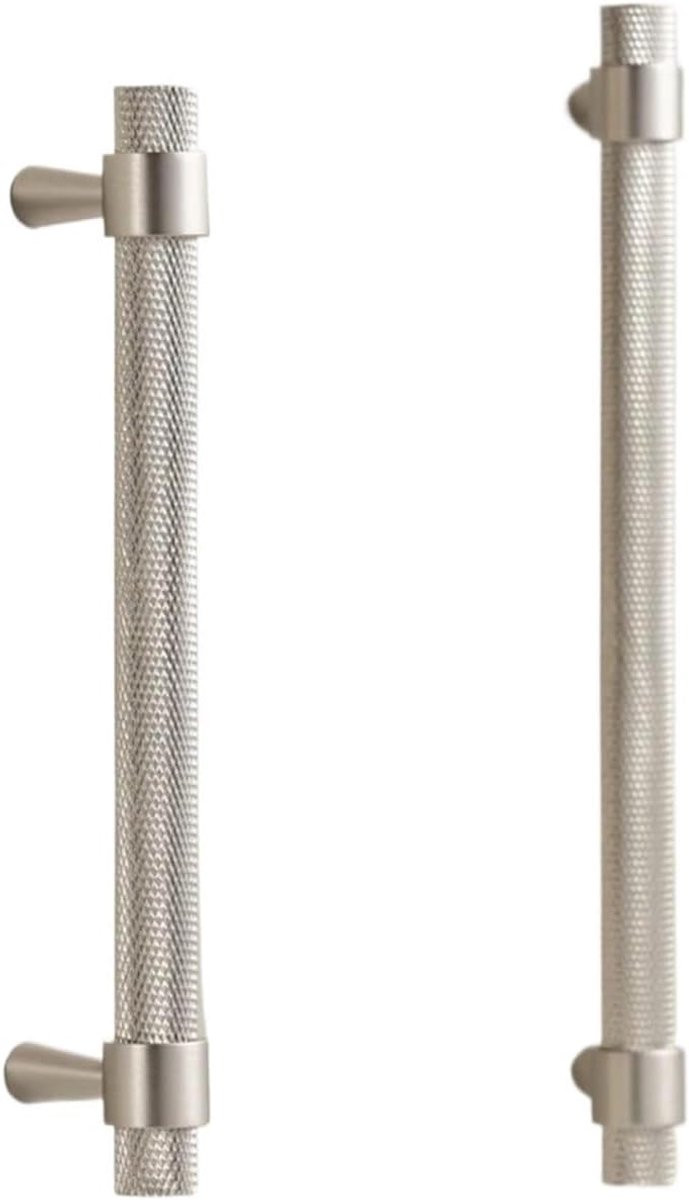 Meubelgrepen Nikkel Zilver - Geborsteld Design - 10x10 mm