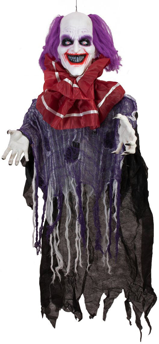 Europalms Halloween Figur Clown Robby, Animiert, 120cm
