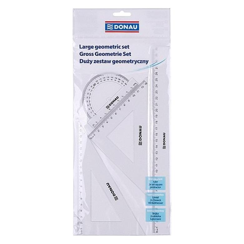 Donau Geometrie-set, gross, anhängerverpackung, sauber (30 cm, Kunststoff) (47274038)