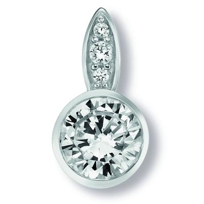 Kettenanhänger ONE ELEMENT "Zirkonia Anhänger aus 925 Silber", silber, Schmuckanhänger, Damen, mit Zirkonia, Silber 925 (Sterlingsilber), Kettenanhänger, Kleines Statement – persönlich, stilvoll, alltagstauglich