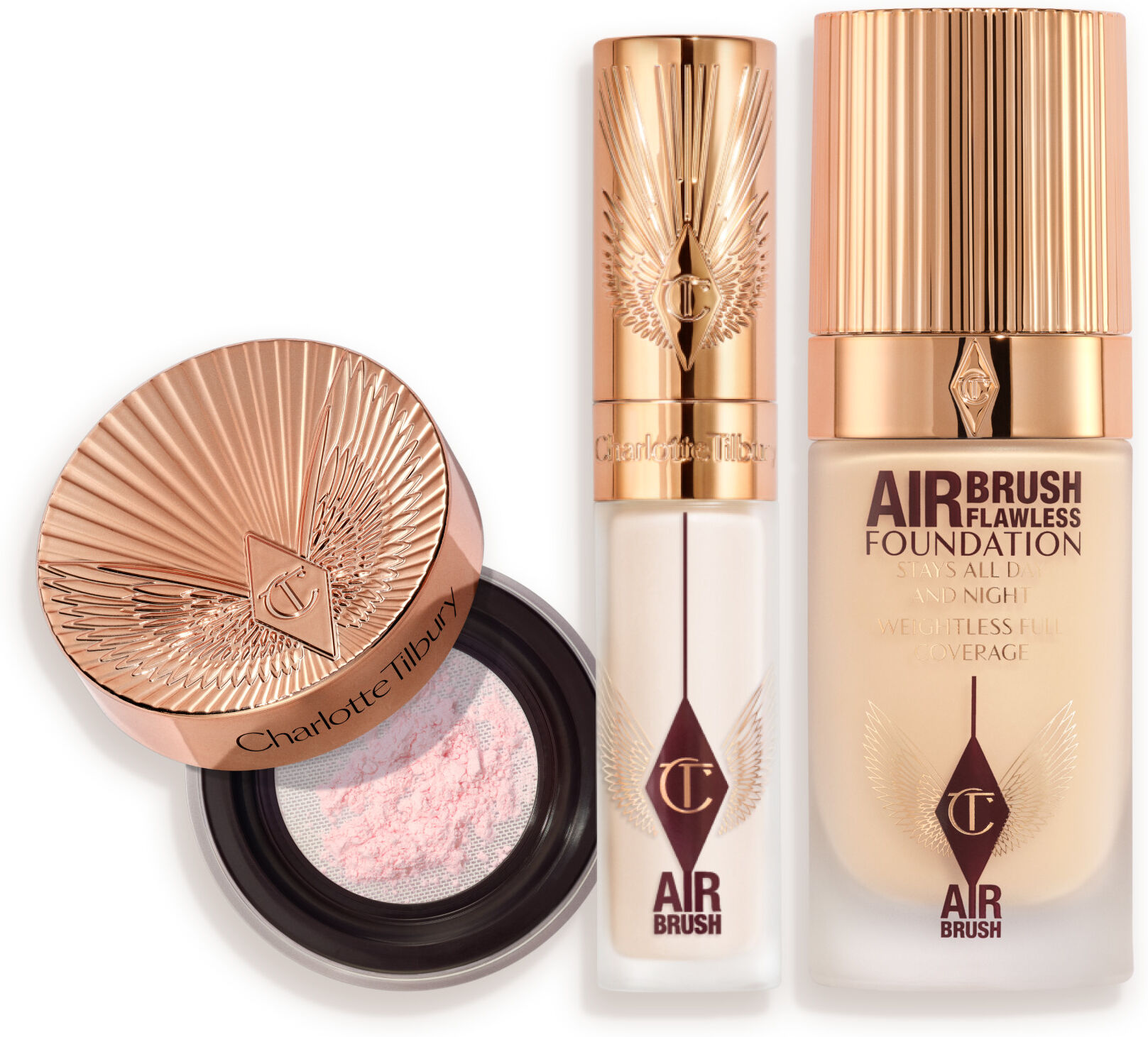 Airbrush Flawless Perfect, Correct + Blur Set - Face Kit Charlotte Tilbury 3143 Airbrush Flawless Perfect, Correct + Blur Set Size: