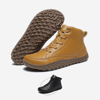 Barfußschuh DOTALES "Haven Winter Barfußschuhe Damen & Herren -Warm & Flexibel", Damen, Gr. 45, atmungsaktiv elastisch pflegeleicht schnell trocknend, Normalschaft, braun, Polyurethan, Textil, Schuhe Barfußschuh, Minimalschuhe