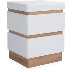 Nachtkonsole ASMUS (BHT 50x68x45 cm) - weiß - BHT 50x68x45 cm