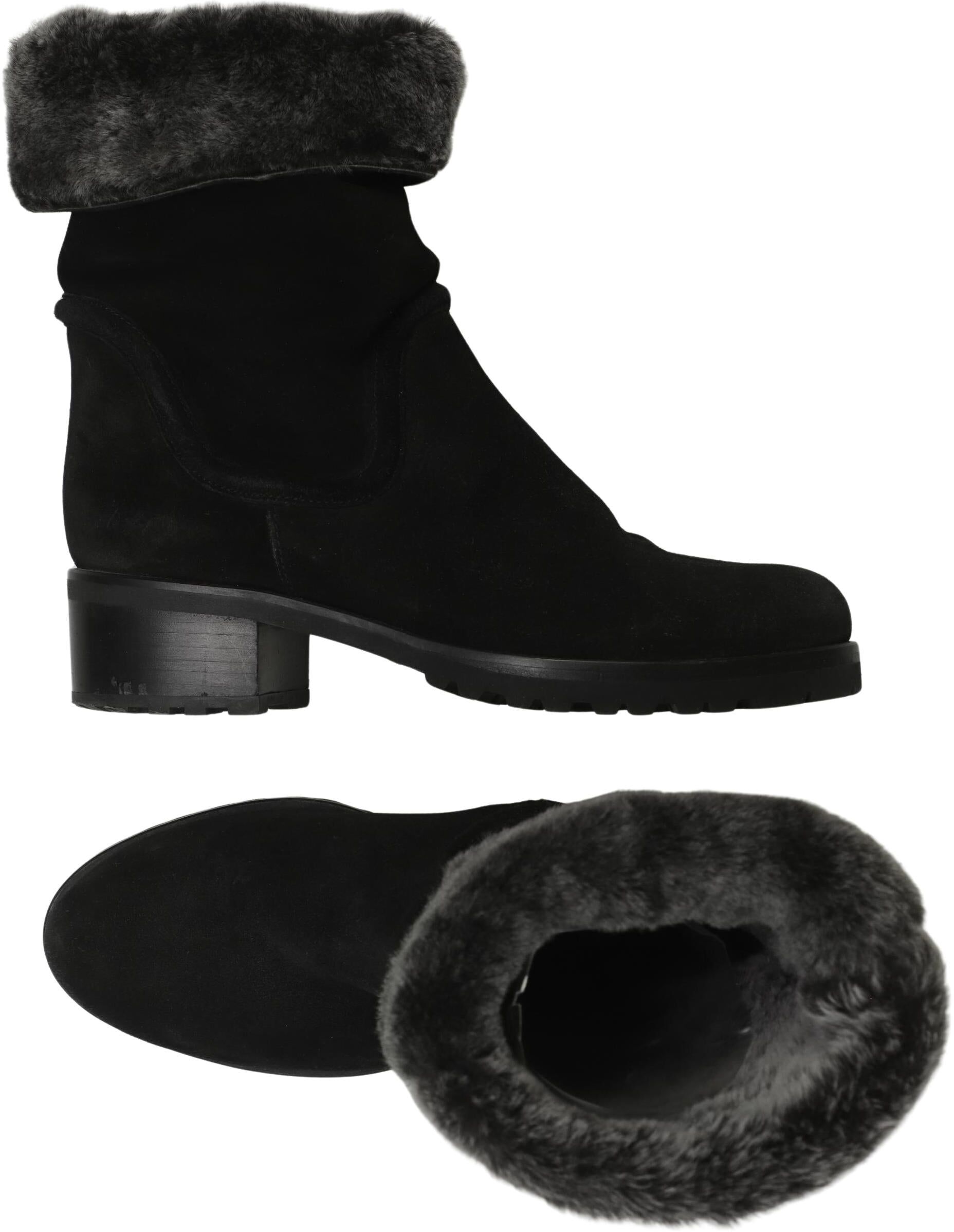 Homers Damen Stiefelette, Schwarz, Gr. EU 38, kein / Etikett - Second Hand