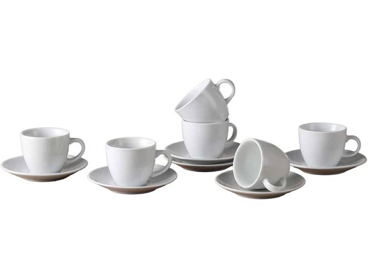 Set Kaffeetassen CLASSICO 8cl porzellan 12-teilig