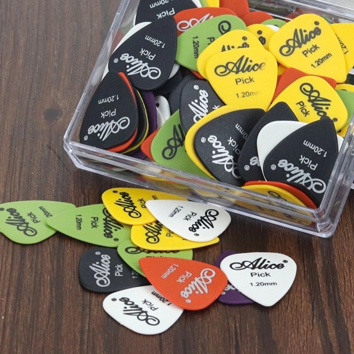 INF 1.5mm Plektren für Gitarre & Ukulele 100 Stück — Kunststoff-Plektren, gemischte Farben, matte rutschfeste Oberfläche