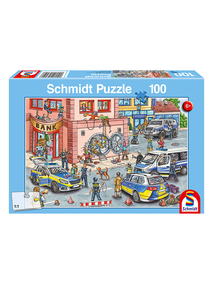 Schmidt Spiele 100tlg. Puzzle "Polizeieinsatz" - ab 6 Jahren - onesize