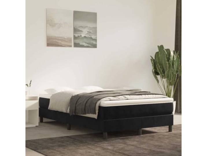 Taschenfederkernmatratze Mittel Schwarz 120x200x20 cm Samt Eingebaute Taschenfedern,weicher Samtbezug,stützender Schaumstoff,mittelharte Unterstützung