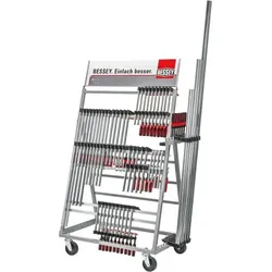 Bessey Zwingenwagen ZW2 bestückt 2K Griffe | Temperguss-Schraubzwingen