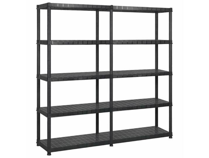 Étagère industrielle - - Étagère de rangement à 5 niveaux Noir 170x40x185 cm Plastique&67