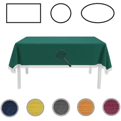 EXKLUSIV HEIMTEXTIL Gartentischdecke mit Fransen Tischdecke rund oval eckig Classic 110x140 cm eckig grün