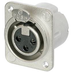 Neutrik NC3FD-LX-M3 XLR-Steckverbinder Flanschbuchse, Kontakte gerade Polzahl: 3 Silber 1 St.