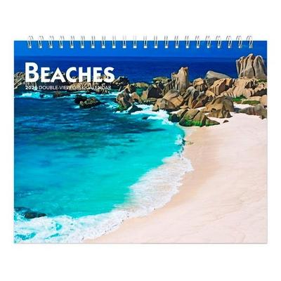Beaches 2026 7.5 X 6 Inch Monthly Double-View Easel Desk Calendar