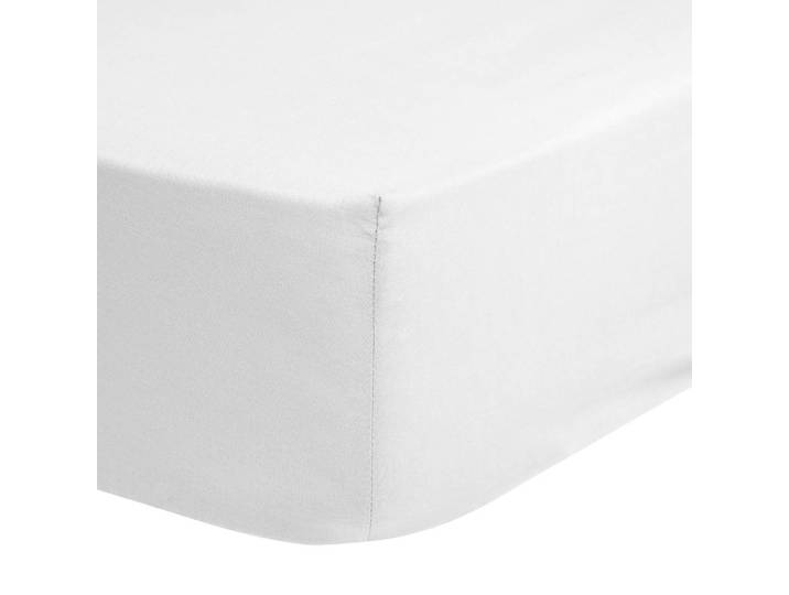 Spannbettlaken Jenny 90 x 220 cm Weiß/Weiß