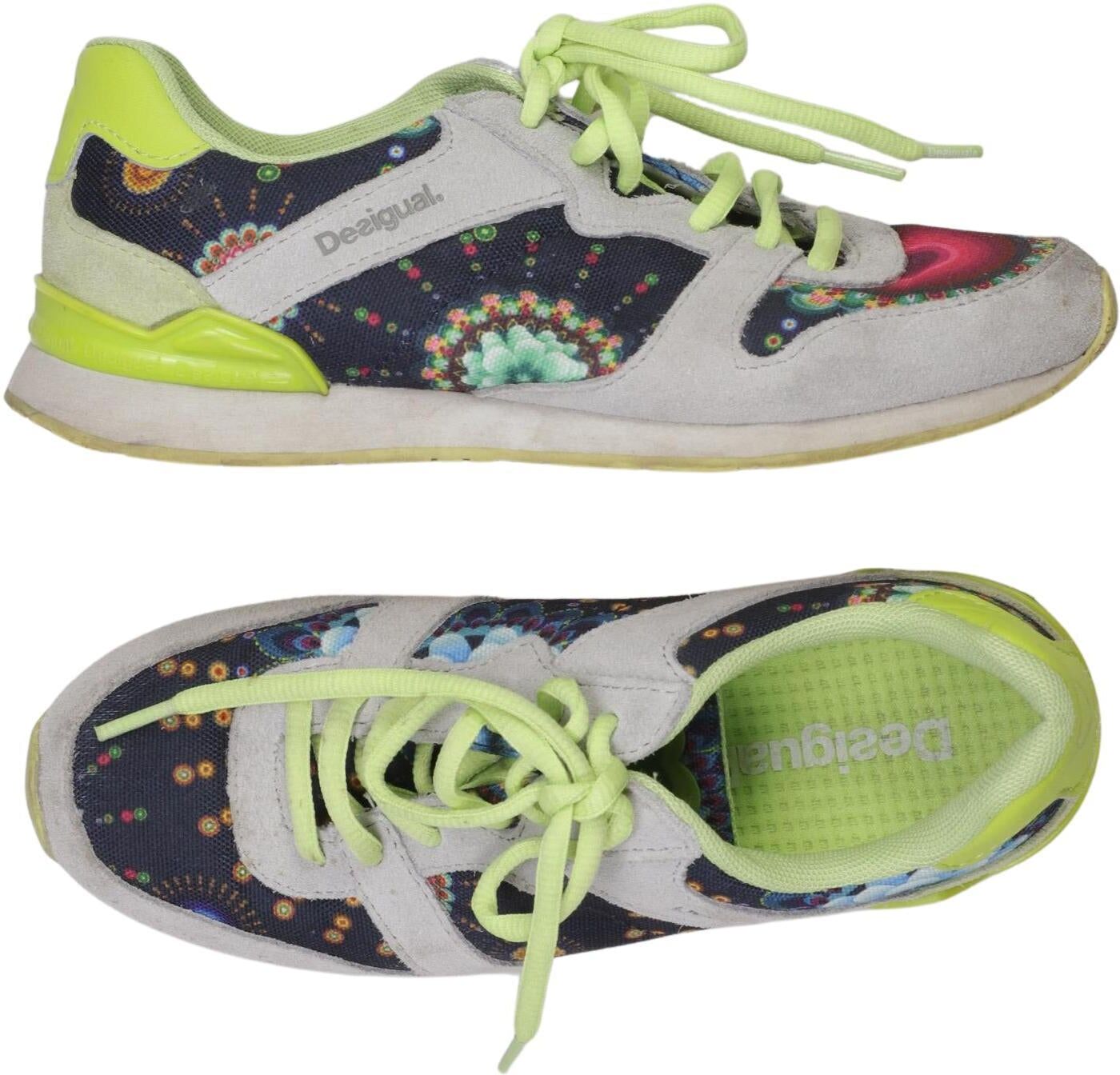 Desigual Damen Sneaker, Neon, Gr. EU 36, Leder - Second Hand