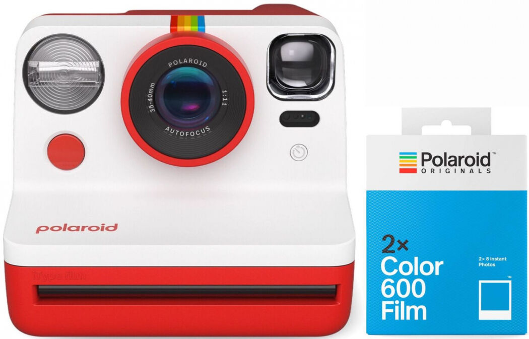 Polaroid Now caméra rouge + 600 Color Film 2x8