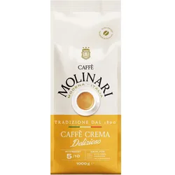 Caffè Molinari Caffè Crema Delizioso - 1 kg Ganze Bohne - Intensität: 5/10