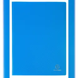 Exacompta 85102E 8x Sichtmappe aus weichem PP, lichtundurchlässig, 100 Hüllen für Format DIN A4 - Hellblau