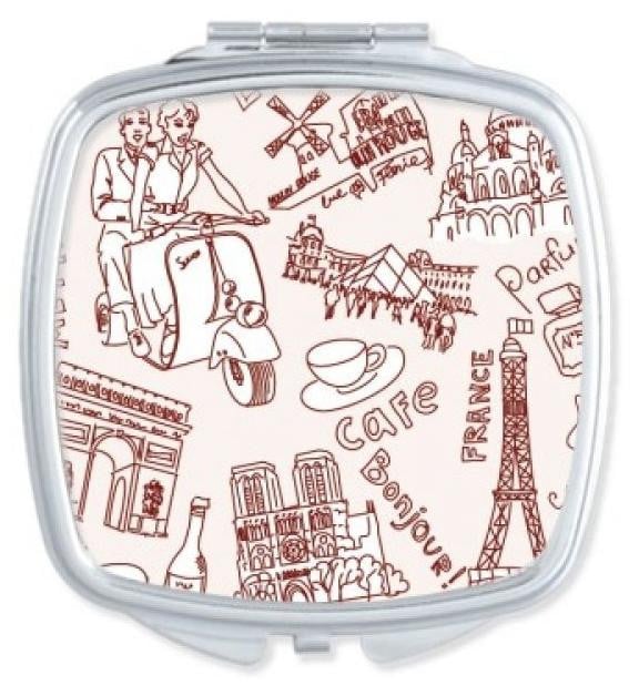 Compact Makeup Spiegel Vierkant Multicolor
