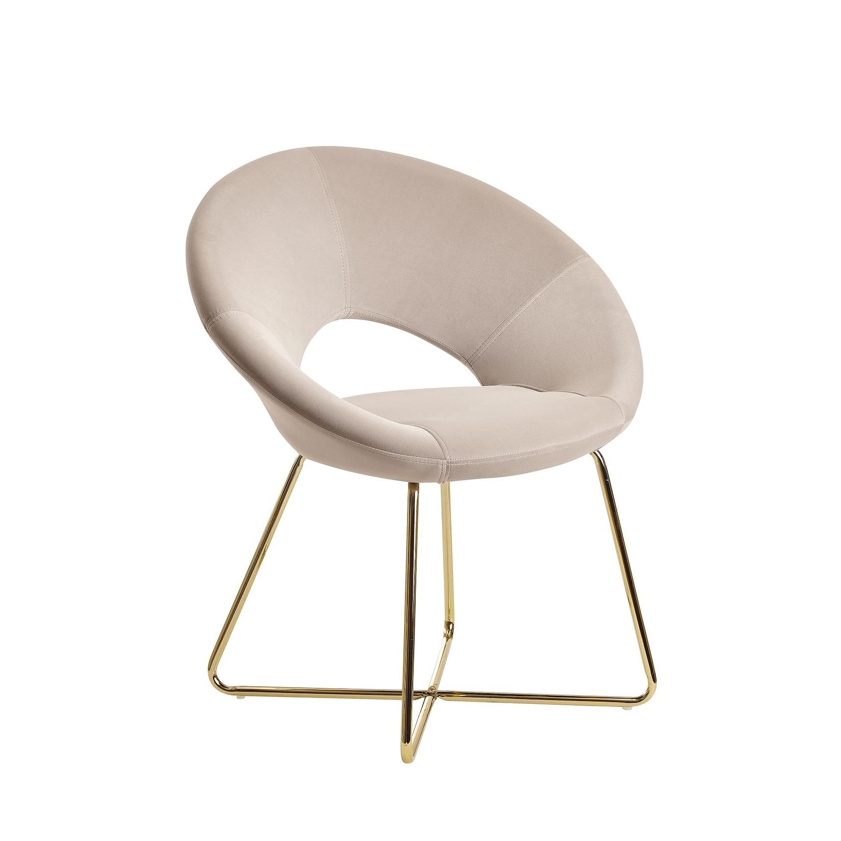 KADIMA DESIGN Esszimmerstuhl NETO: Samtbezug, Metallbeine, Kunststoffnoppen, Hellgrau/Beige/Rosa/Dunkelgrau.